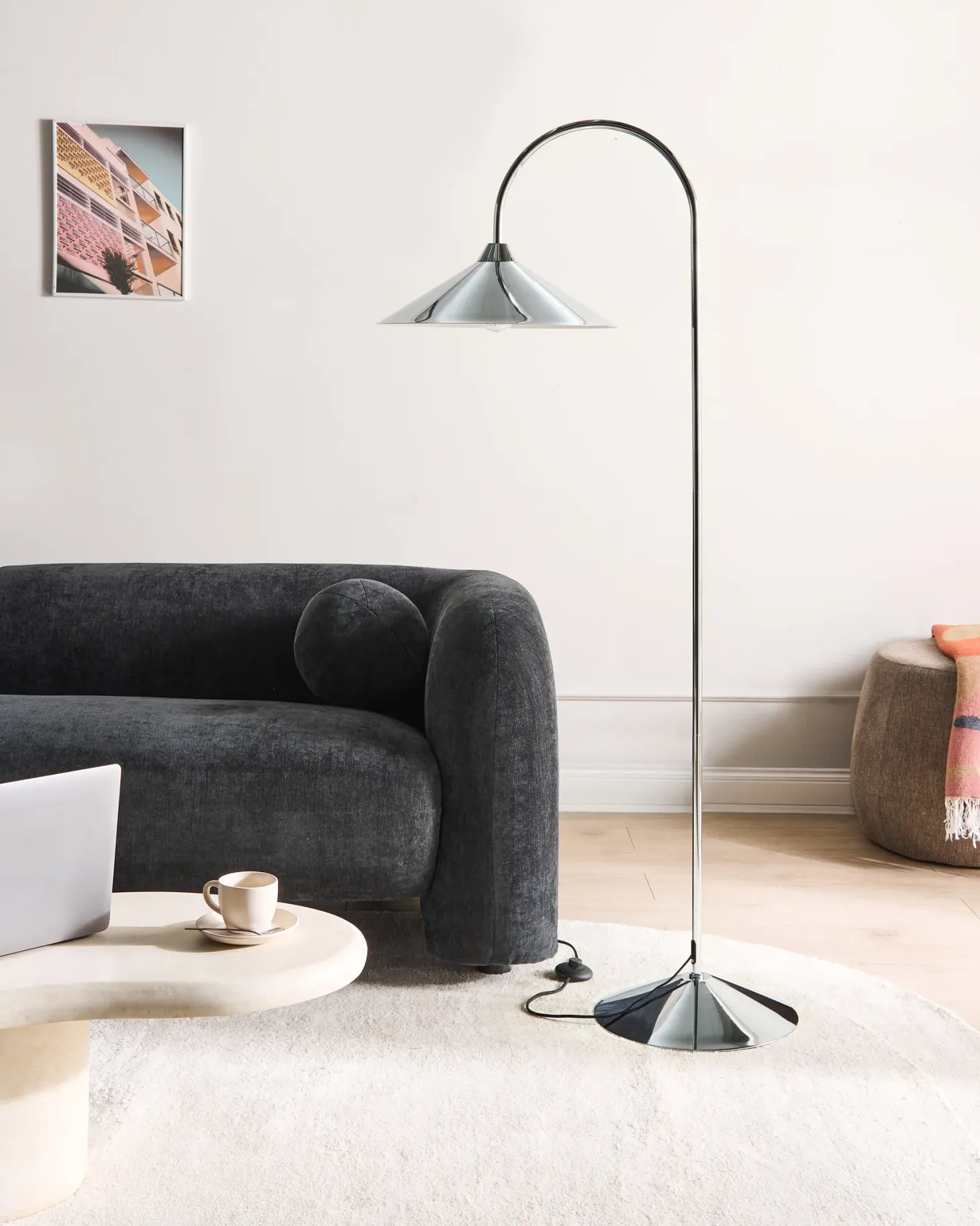 Lampa podłogowa SAVEGRE Metal Srebrny