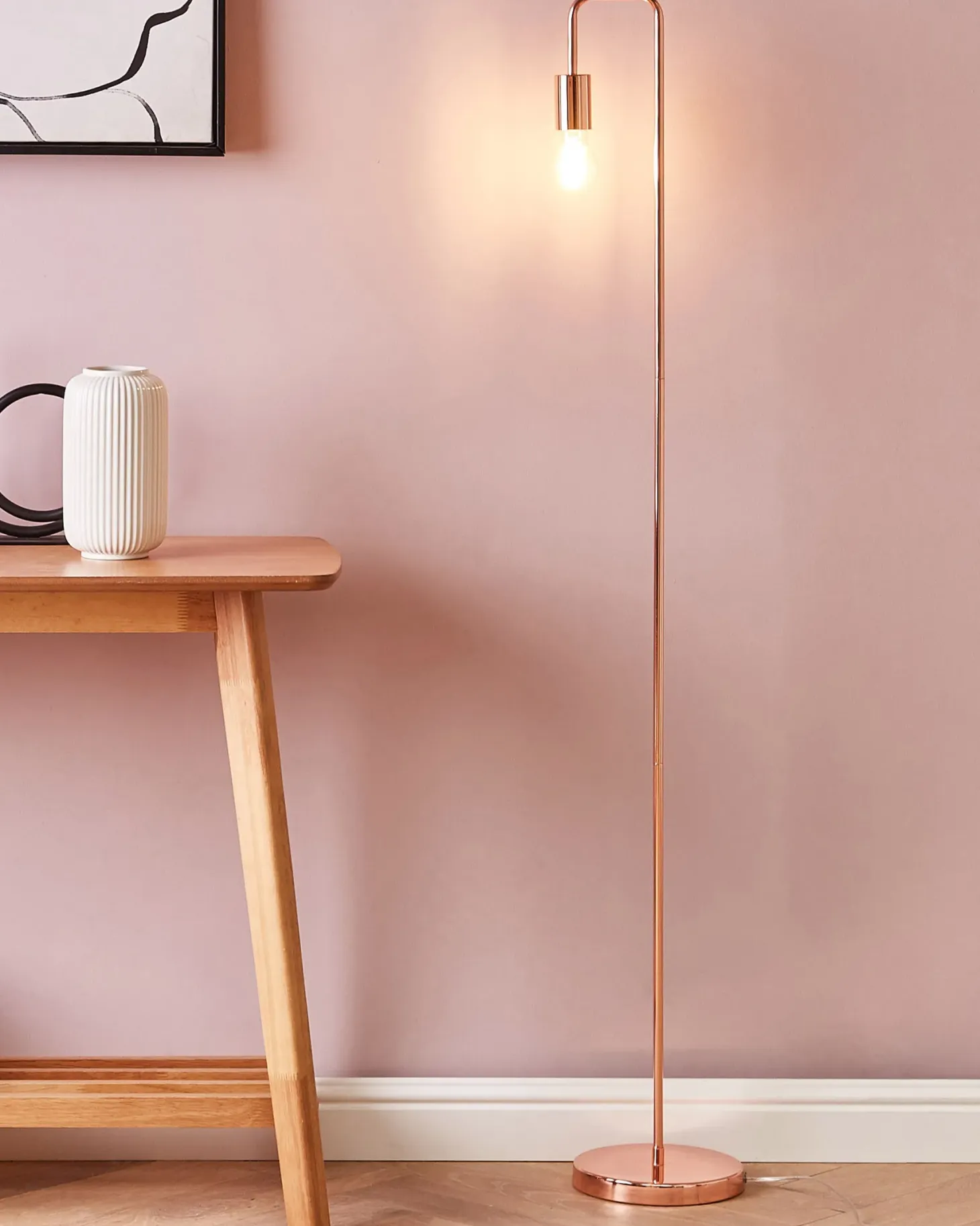 Lampa podłogowa SAVENA Metal Miedziany