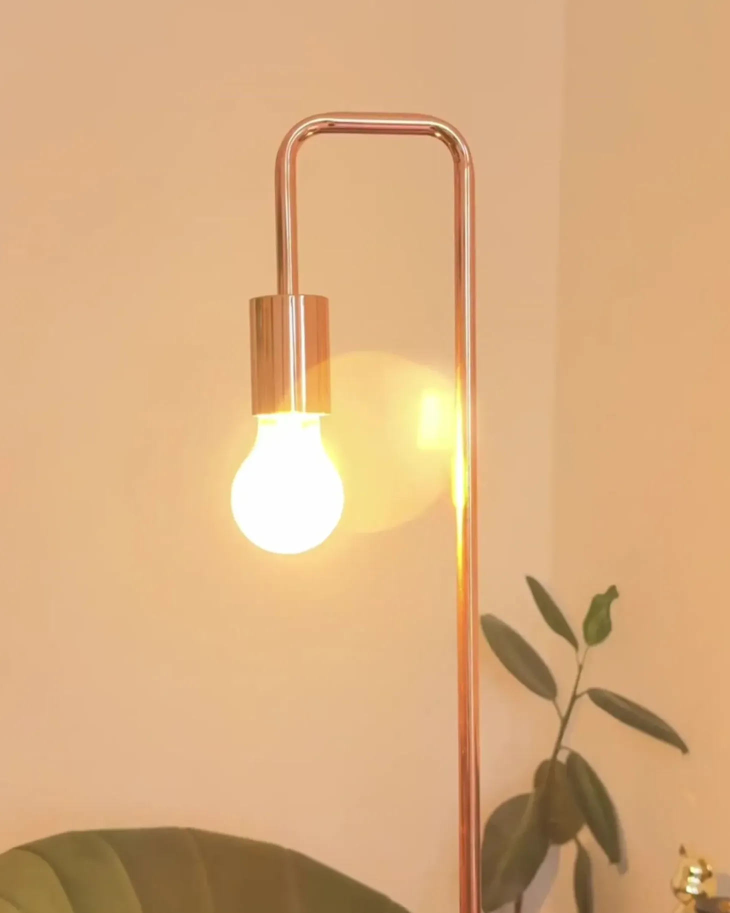 Lampa podłogowa SAVENA Metal Miedziany