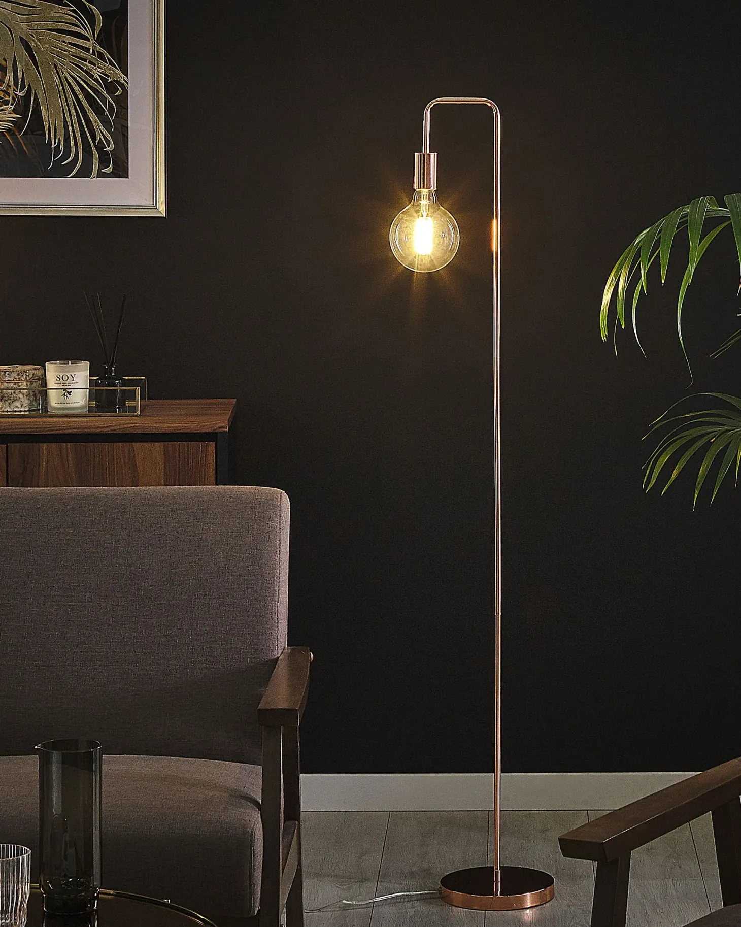 Lampa podłogowa SAVENA Metal Miedziany