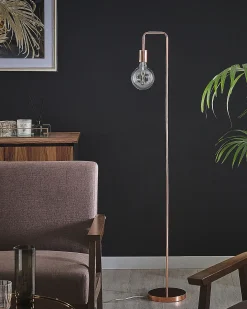 Lampa podłogowa SAVENA Metal Miedziany
