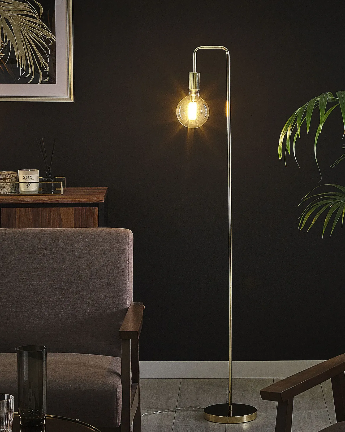 Lampa podłogowa SAVENA Metal Złoty