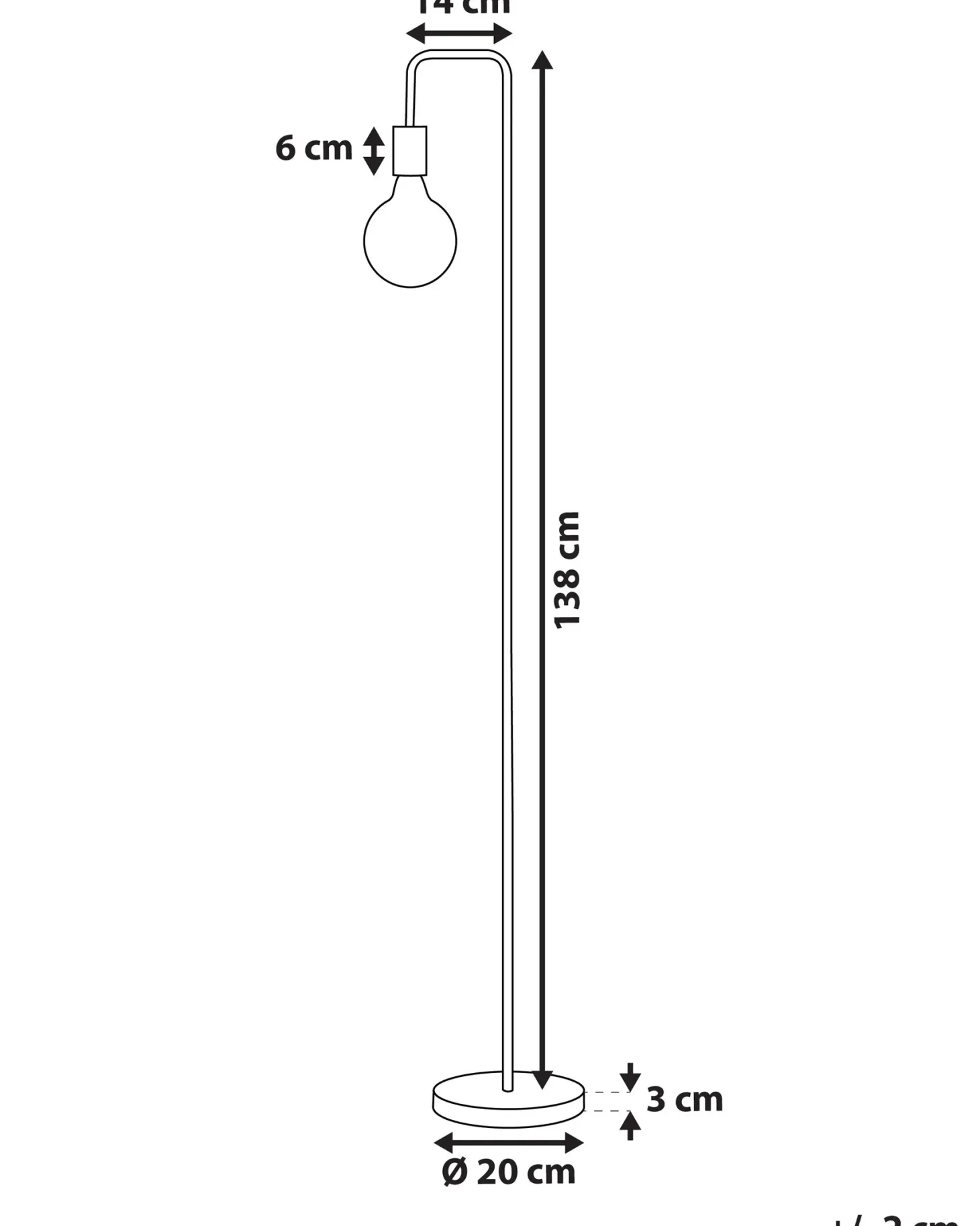 Lampa podłogowa SAVENA Metal Złoty