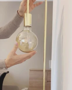 Lampa podłogowa SAVENA Metal Złoty