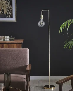 Lampa podłogowa SAVENA Metal Złoty