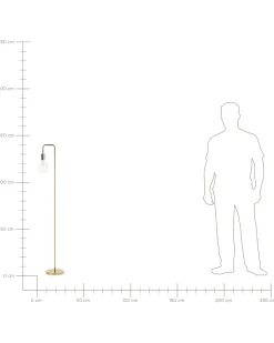 Lampa podłogowa SAVENA Metal Złoty