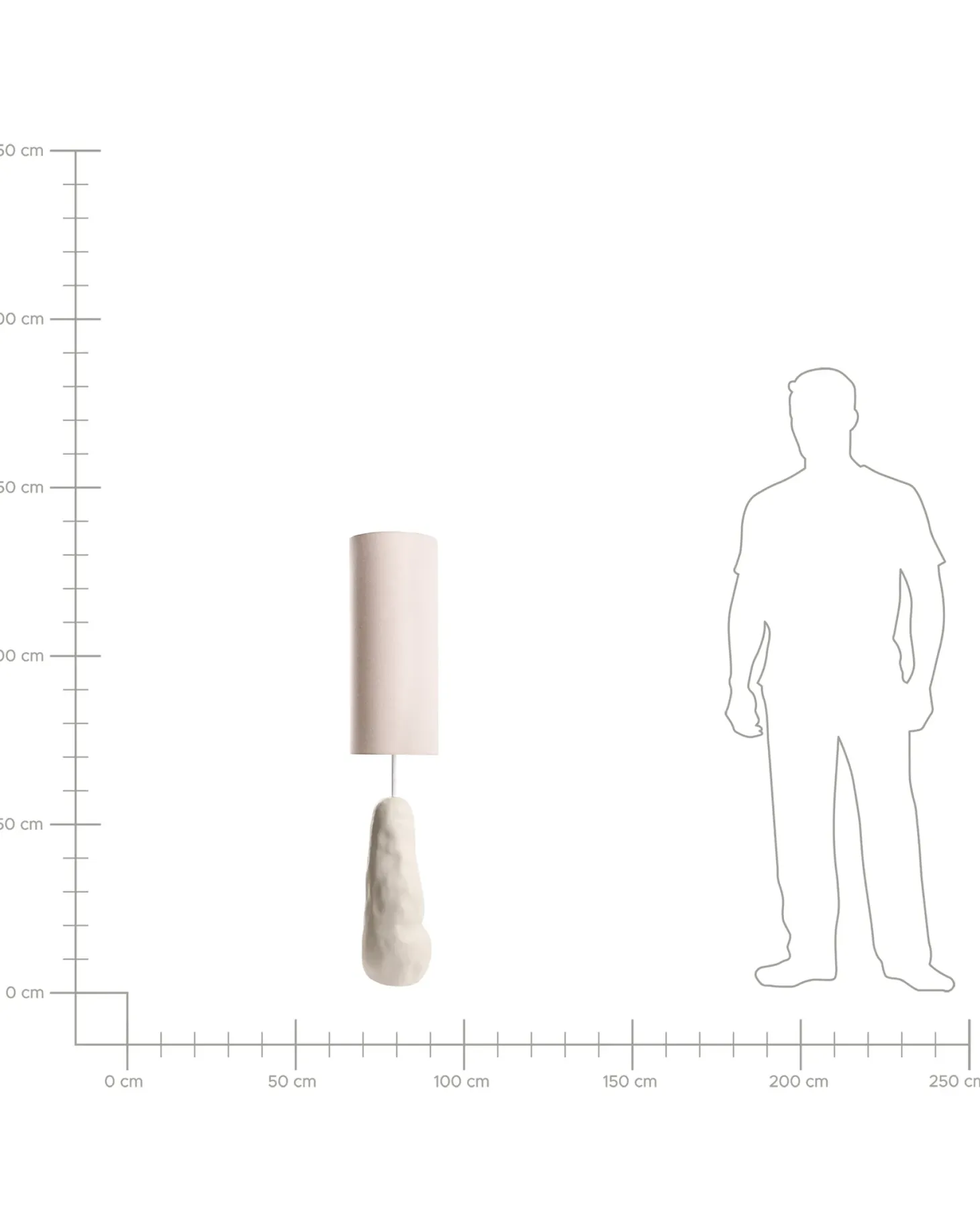 Lampa podłogowa SELB Ceramika Jasnobeżowy