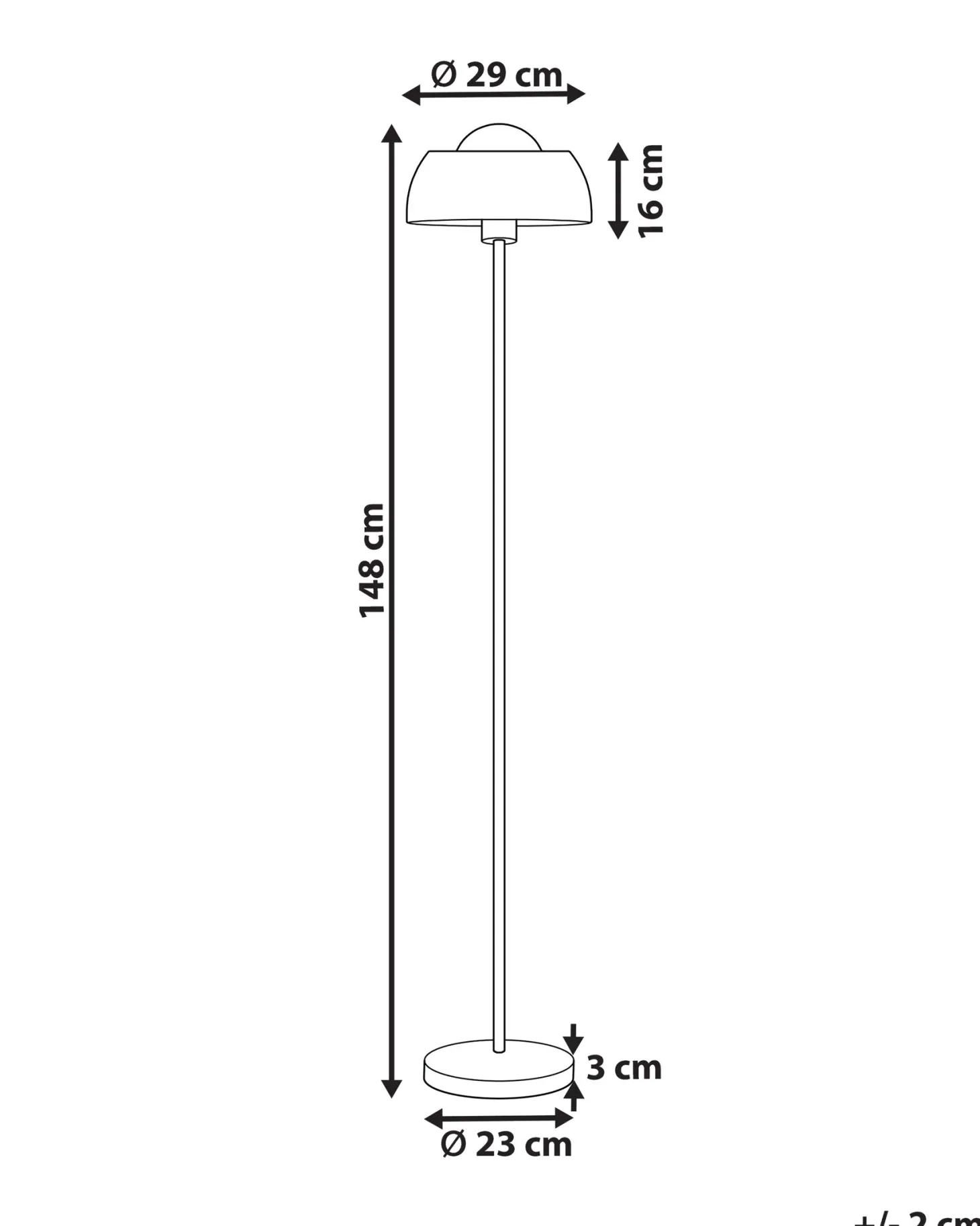 Lampa podłogowa SENETTE Metal Czarny