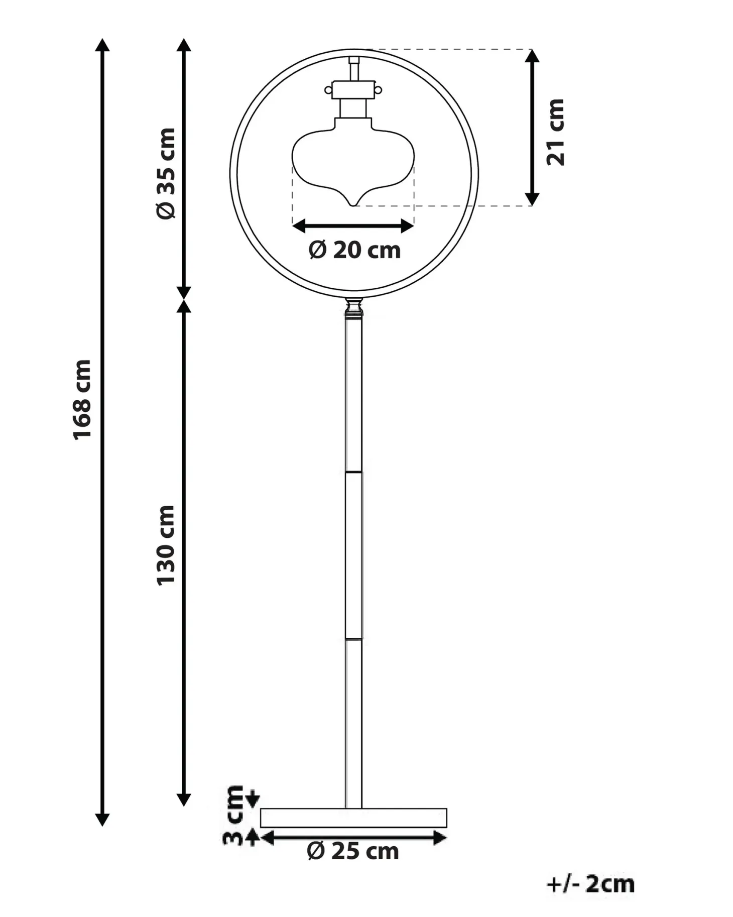 Lampa podłogowa SEVERN Metal Złoty