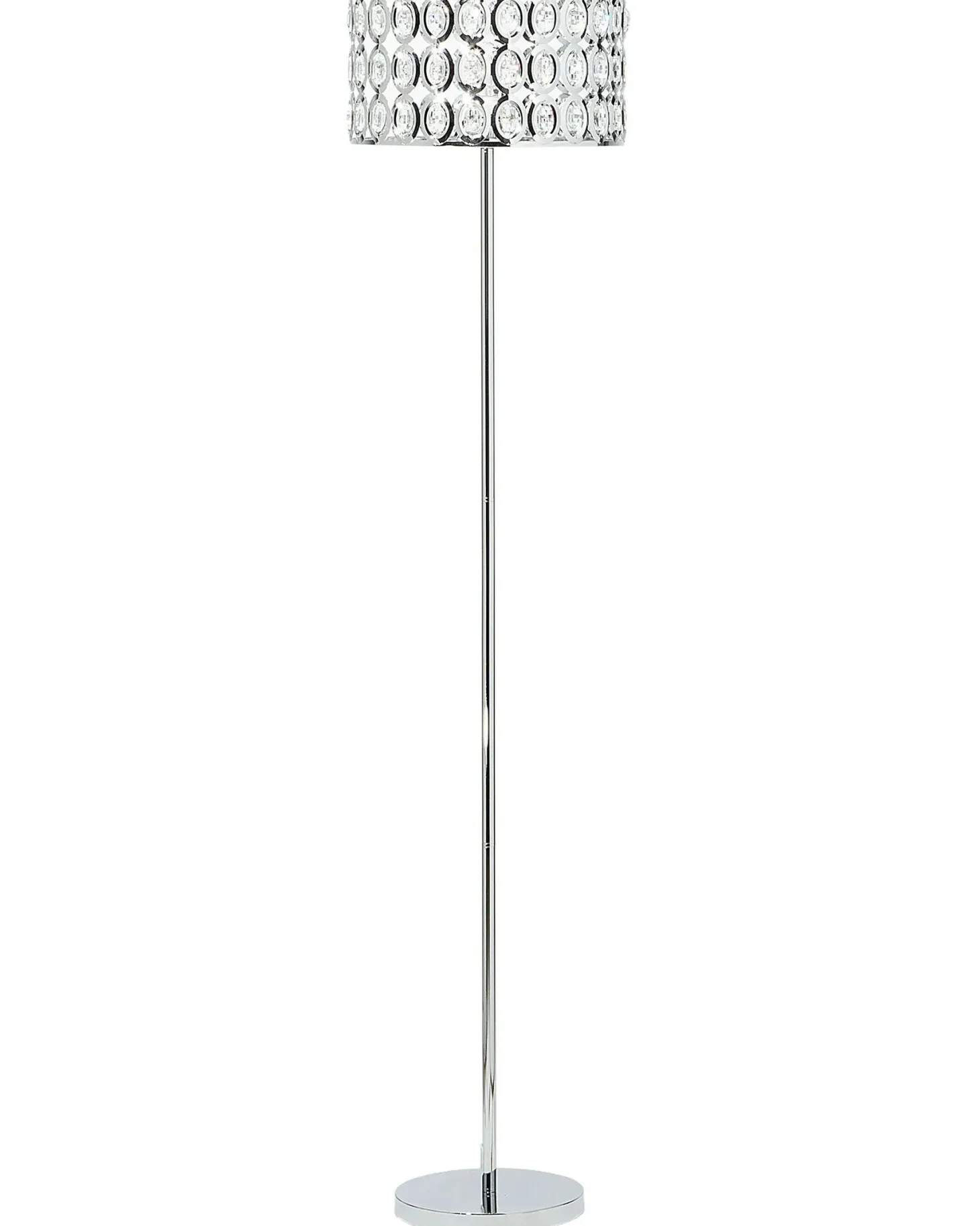 Lampa podłogowa TENNA Kryształ Srebrny