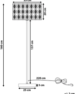 Lampa podłogowa TENNA Kryształ Srebrny