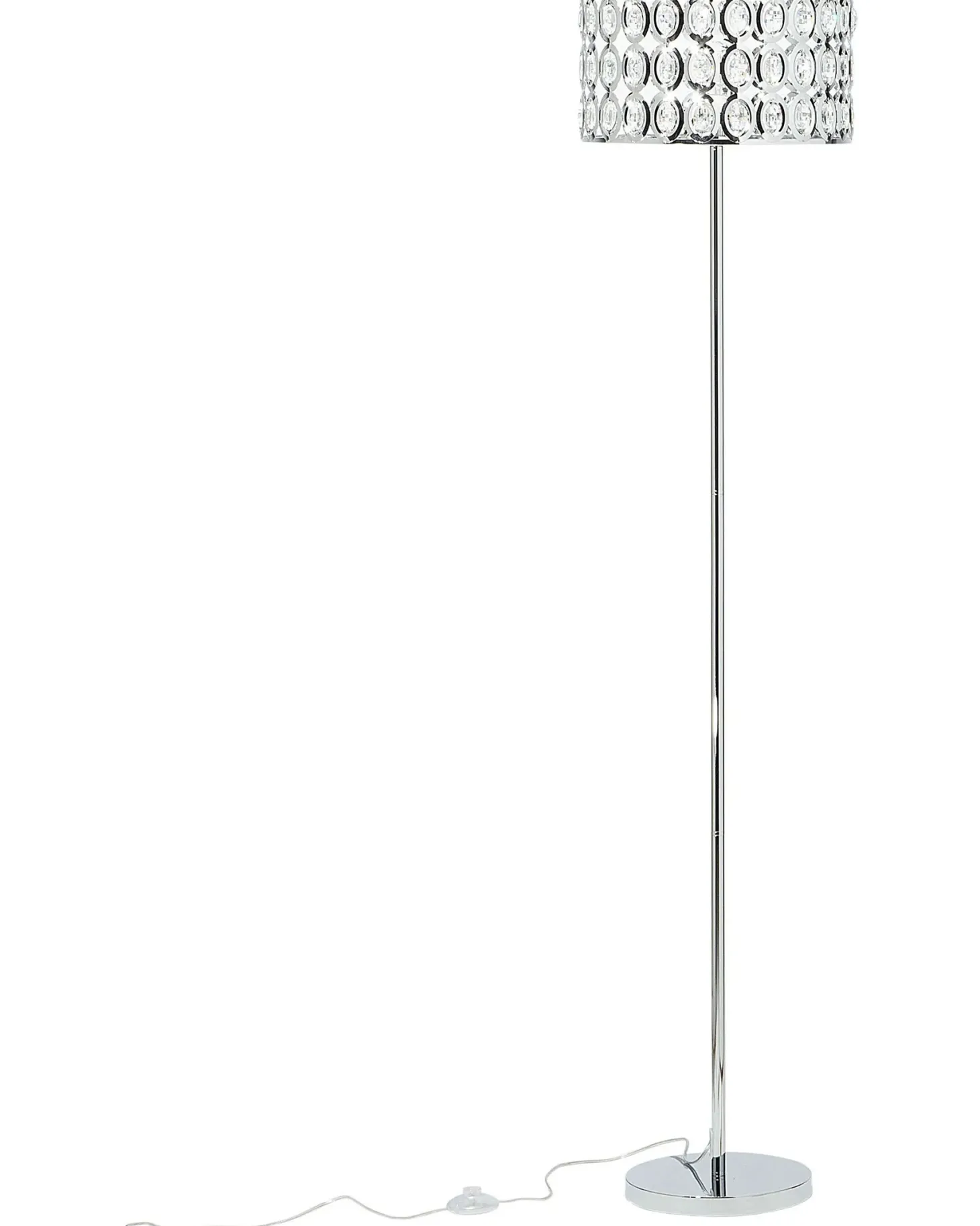 Lampa podłogowa TENNA Kryształ Srebrny