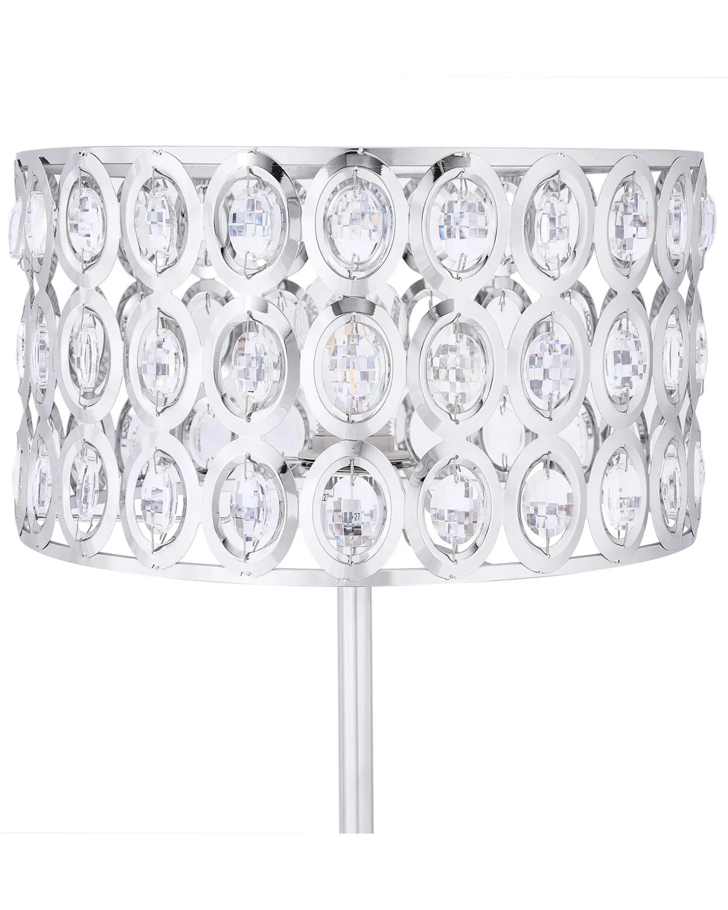 Lampa podłogowa TENNA Kryształ Srebrny