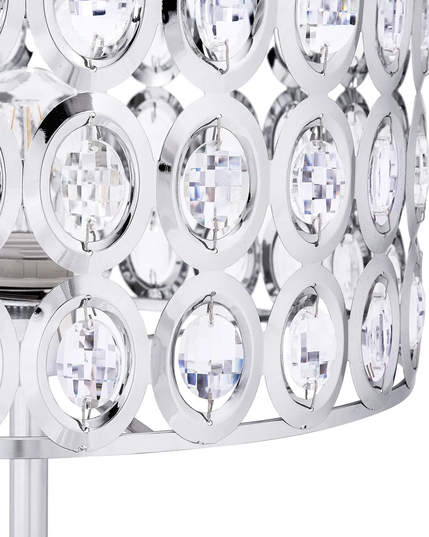 Lampa podłogowa TENNA Kryształ Srebrny