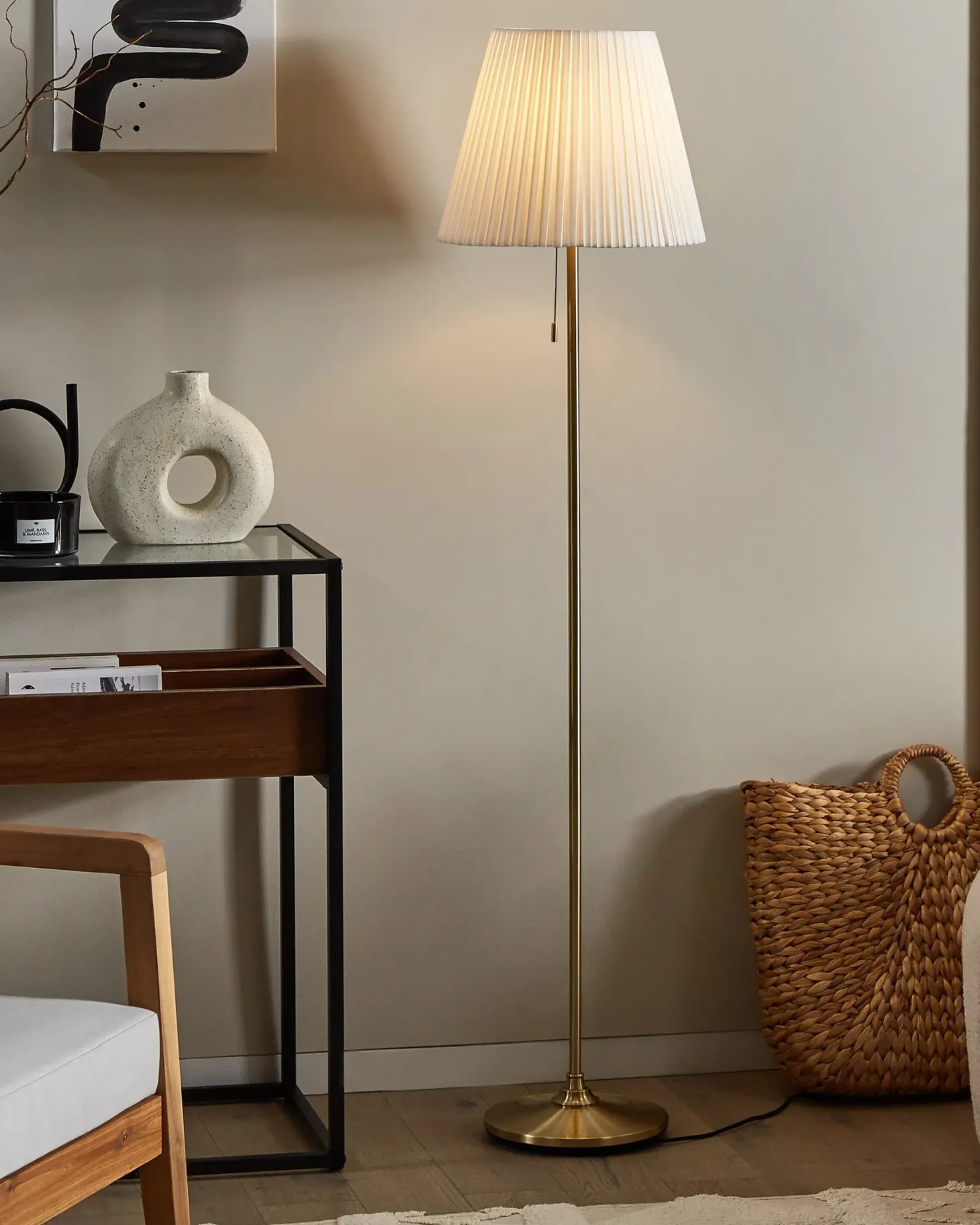 Lampa podłogowa TORYSA Metal Mosiężny