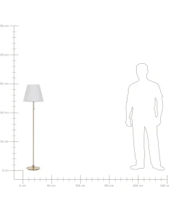 Lampa podłogowa TORYSA Metal Mosiężny