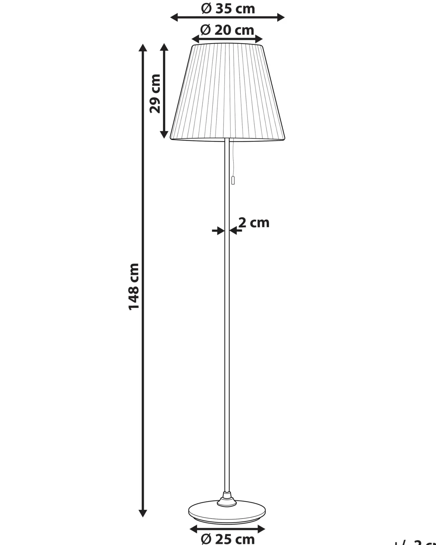 Lampa podłogowa TORYSA Metal Mosiężny