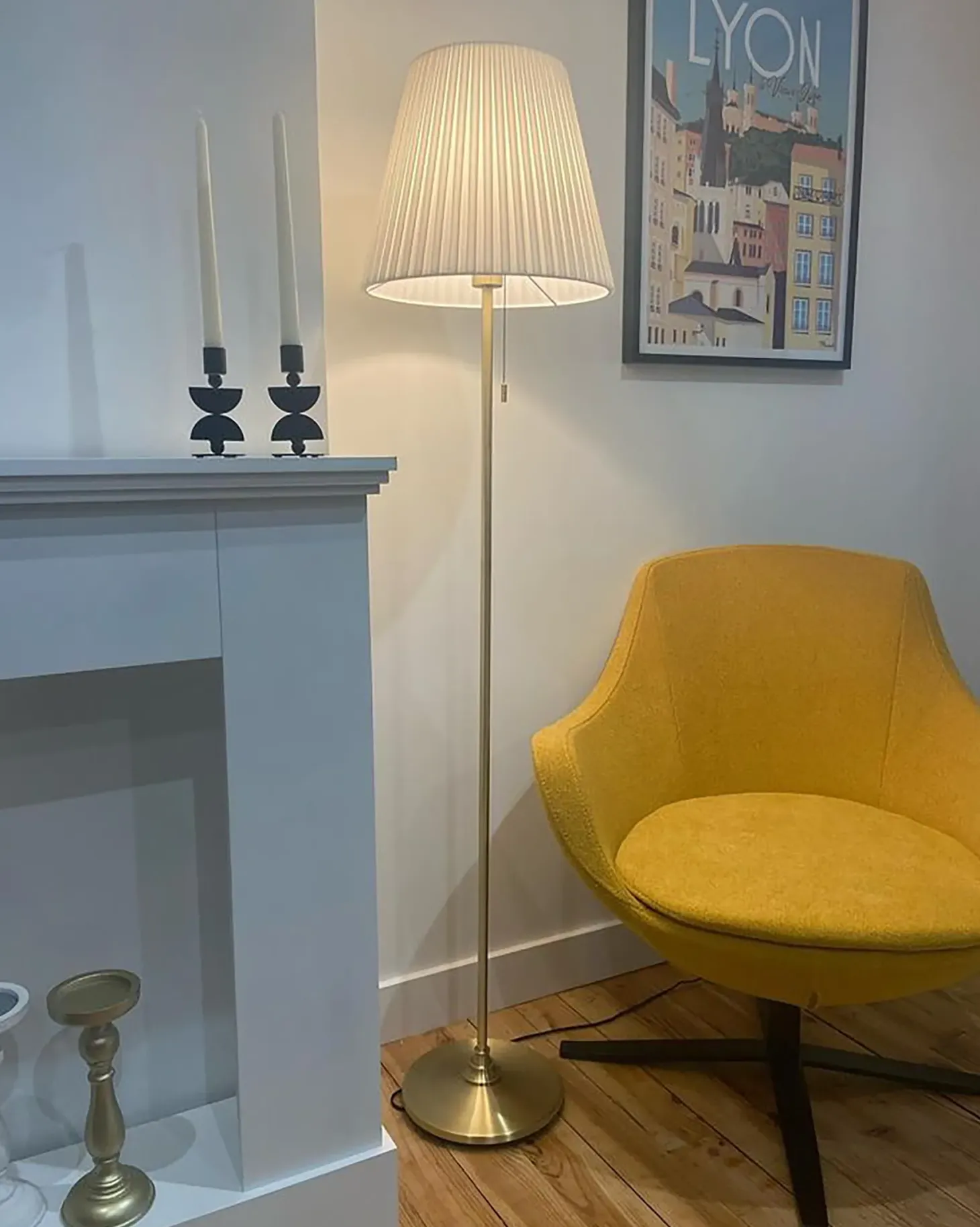 Lampa podłogowa TORYSA Metal Mosiężny