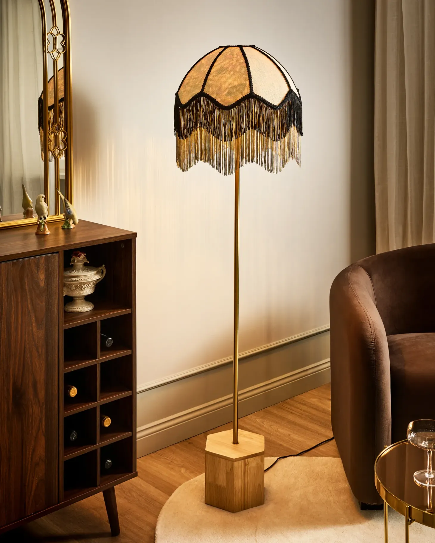 Lampa podłogowa UMGUZA Metal Złoty