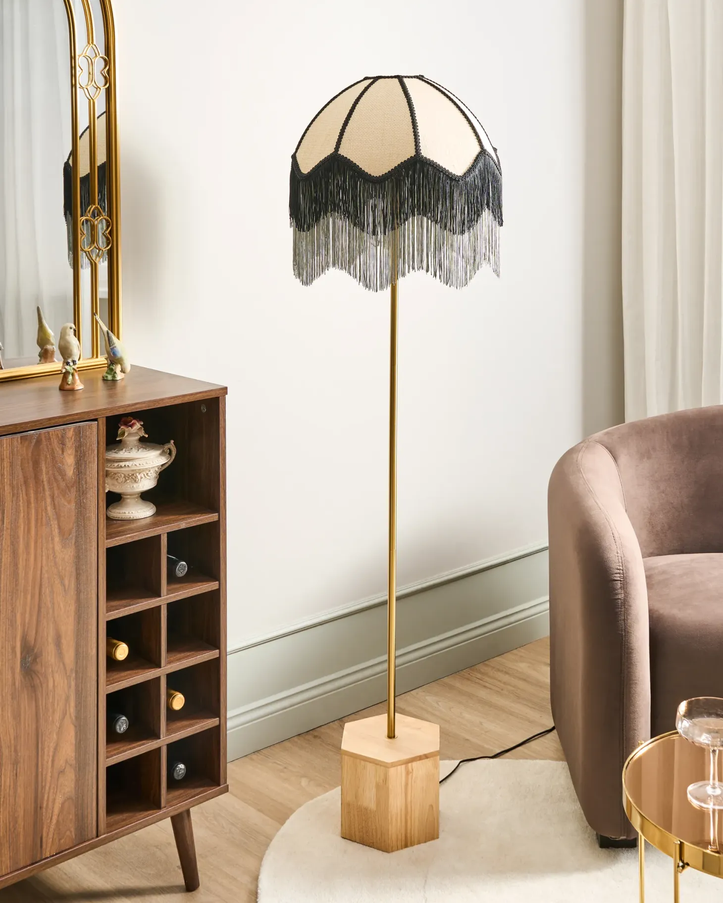 Lampa podłogowa UMGUZA Metal Złoty