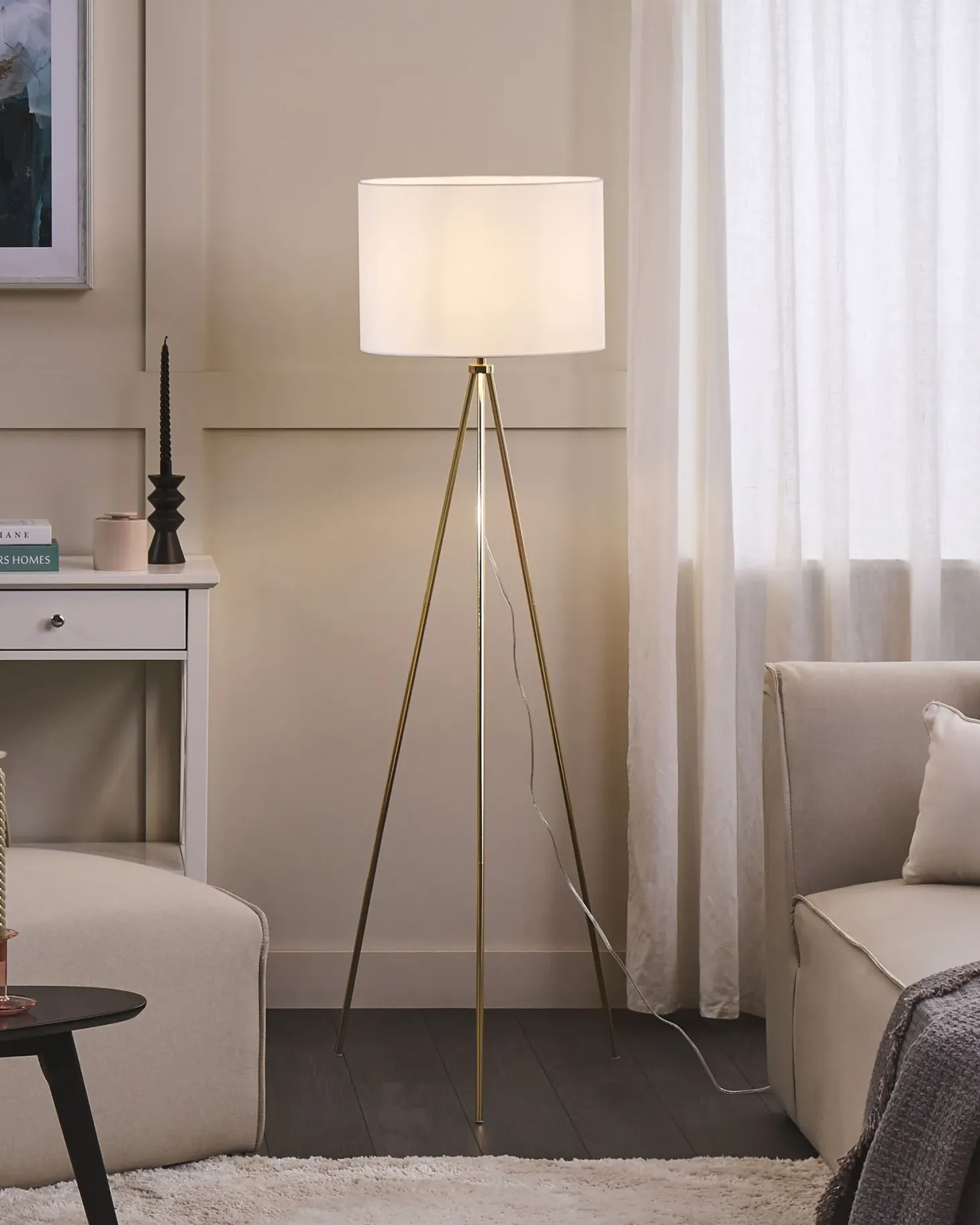 Lampa podłogowa VISTULA Metal Złoty