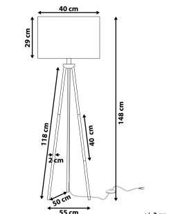 Lampa podłogowa VISTULA Metal Złoty