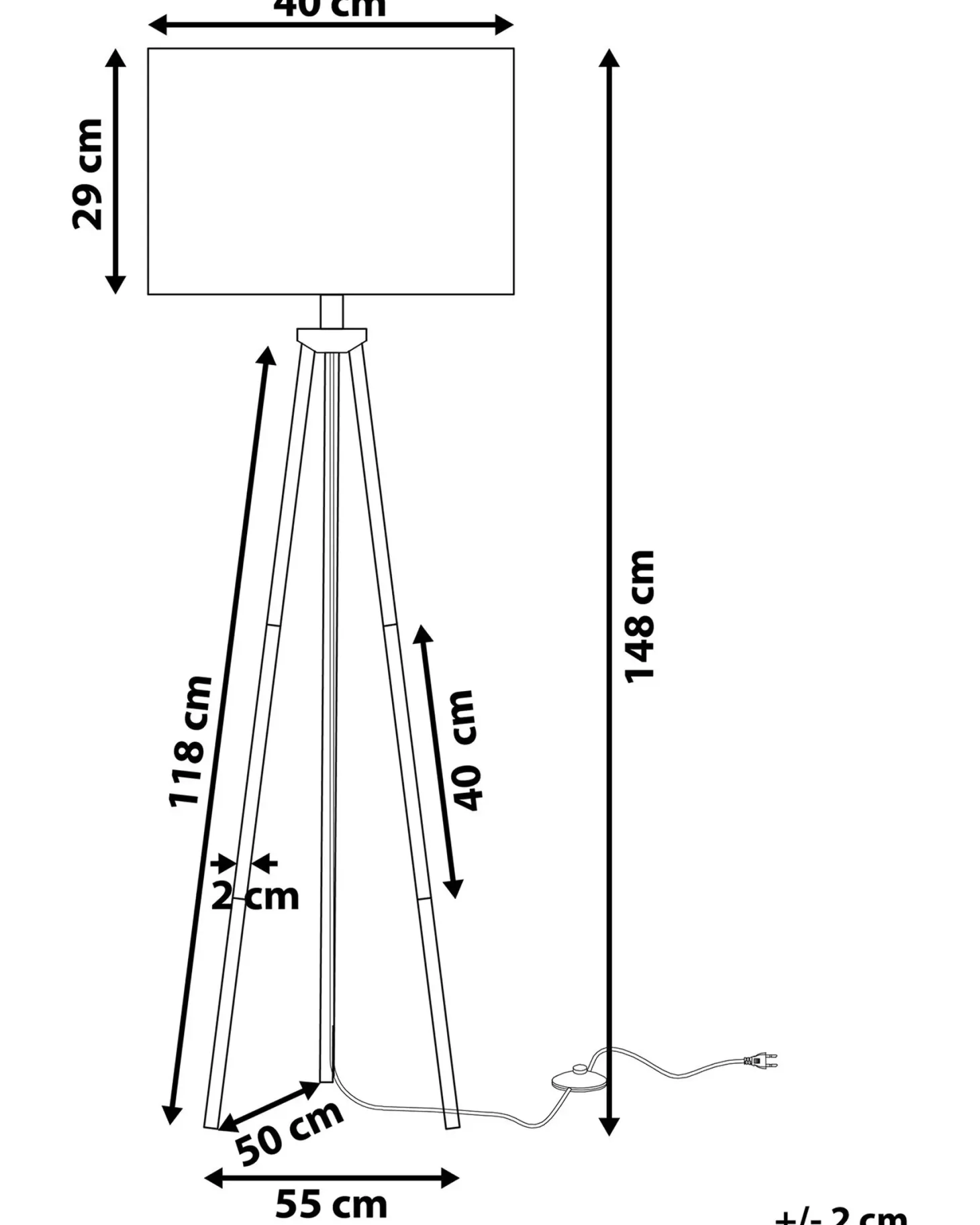 Lampa podłogowa VISTULA Metal Srebrny
