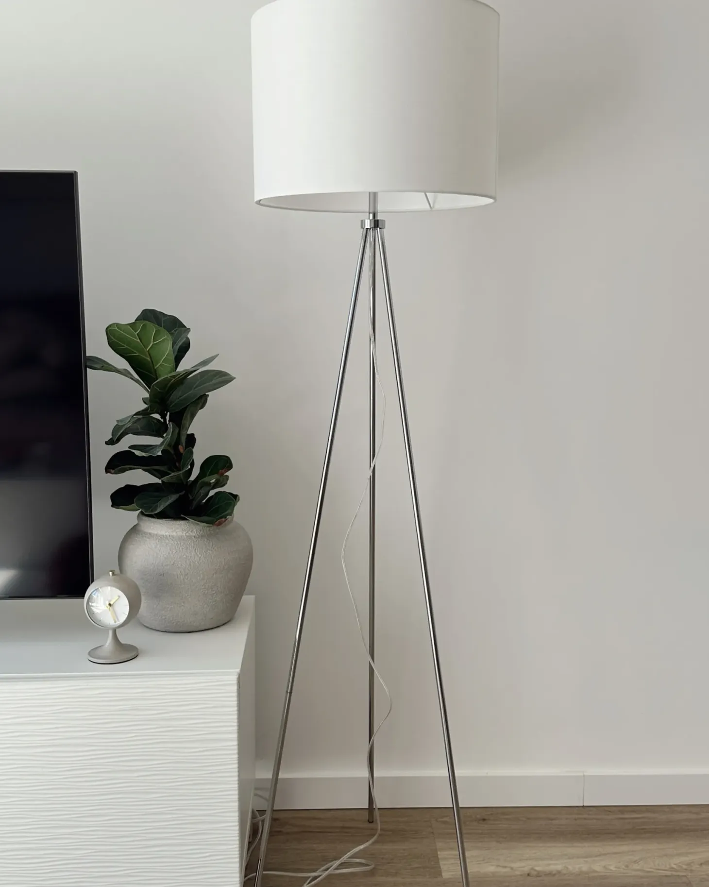 Lampa podłogowa VISTULA Metal Srebrny