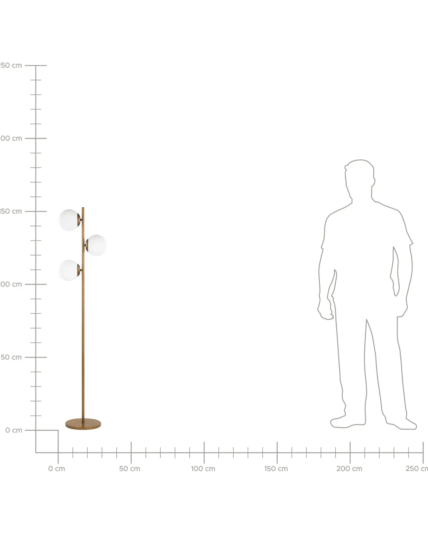 Lampa podłogowa WADI Metal Złoty