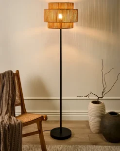 Lampa podłogowa WOKIRO Papierowy sznurek Naturalny