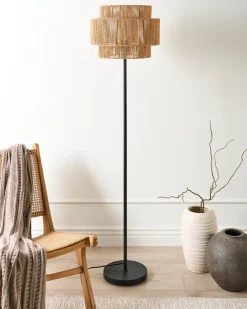 Lampa podłogowa WOKIRO Papierowy sznurek Naturalny