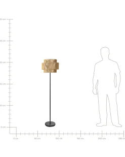 Lampa podłogowa WOKIRO Papierowy sznurek Naturalny