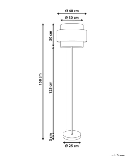 Lampa podłogowa WOKIRO Papierowy sznurek Naturalny