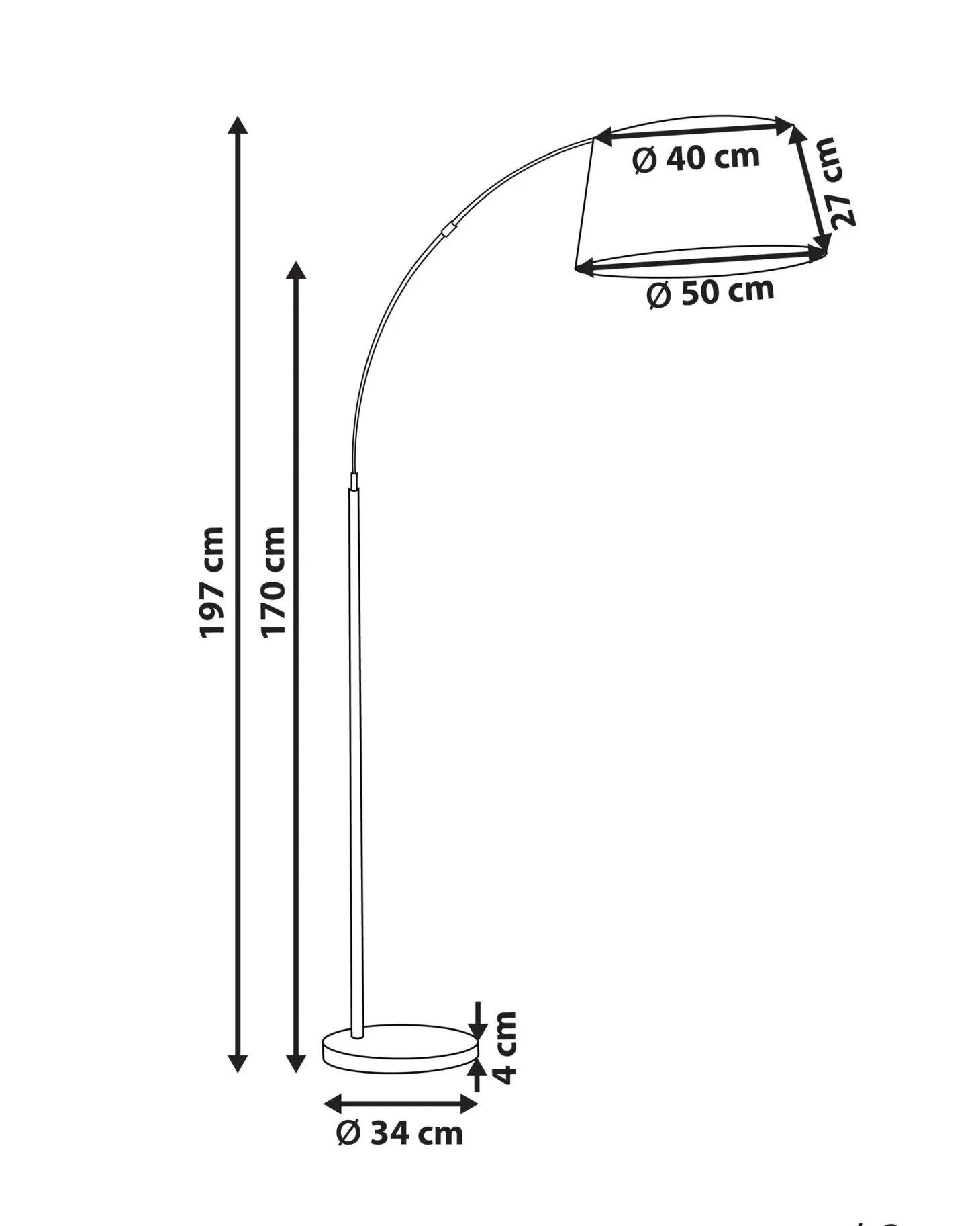 Lampa podłogowa YABUS Metal Czarny