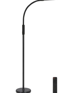 Lampa podłogowa/zaciskowa LED APUS Z pilotem Ze ściemniaczem Metal Czarny