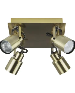 Lampa spot 4-punktowa BONTE Regulowana Metal Mosiężny
