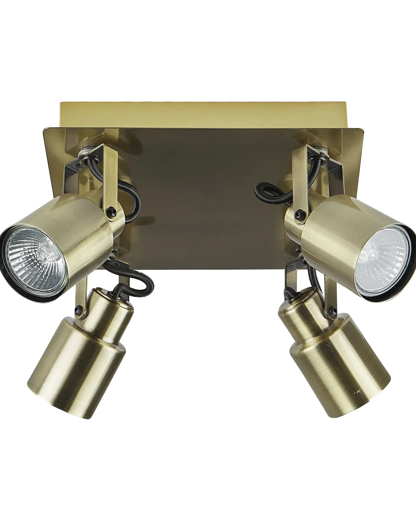 Lampa spot 4-punktowa BONTE Regulowana Metal Mosiężny