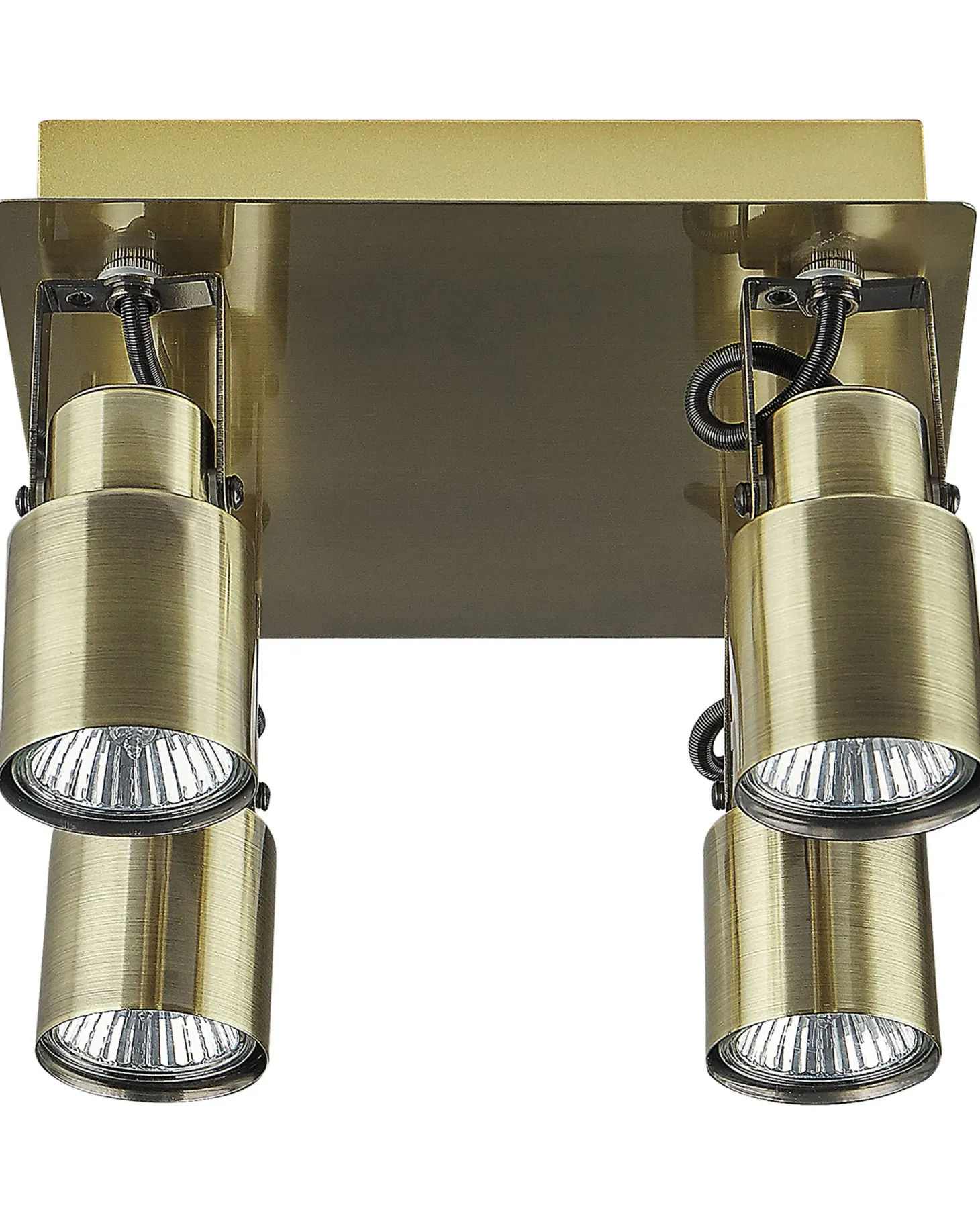 Lampa spot 4-punktowa BONTE Regulowana Metal Mosiężny