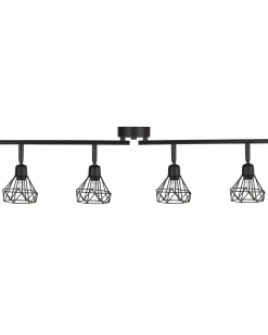 Lampa spot 4-punktowa ERMA Czarny Metal Regulowana