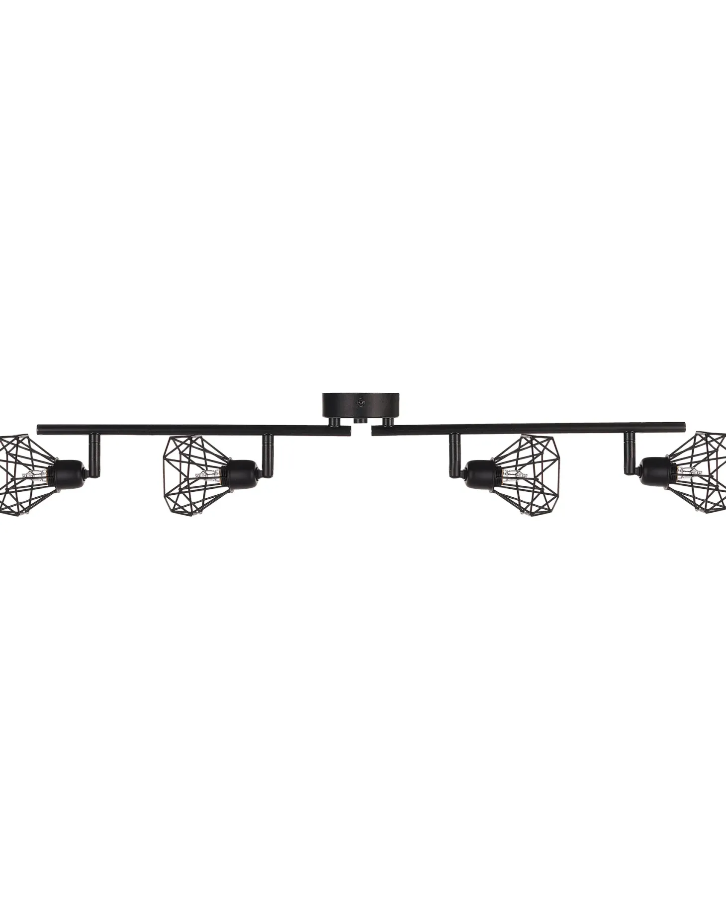 Lampa spot 4-punktowa ERMA Czarny Metal Regulowana