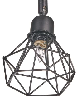 Lampa spot 4-punktowa ERMA Czarny Metal Regulowana