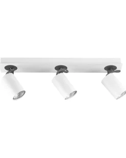 Lampa spot 3-punktowa KLIP Biały Metal Regulowana