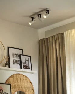 Lampa spot 3-punktowa KLIP Biały Metal Regulowana