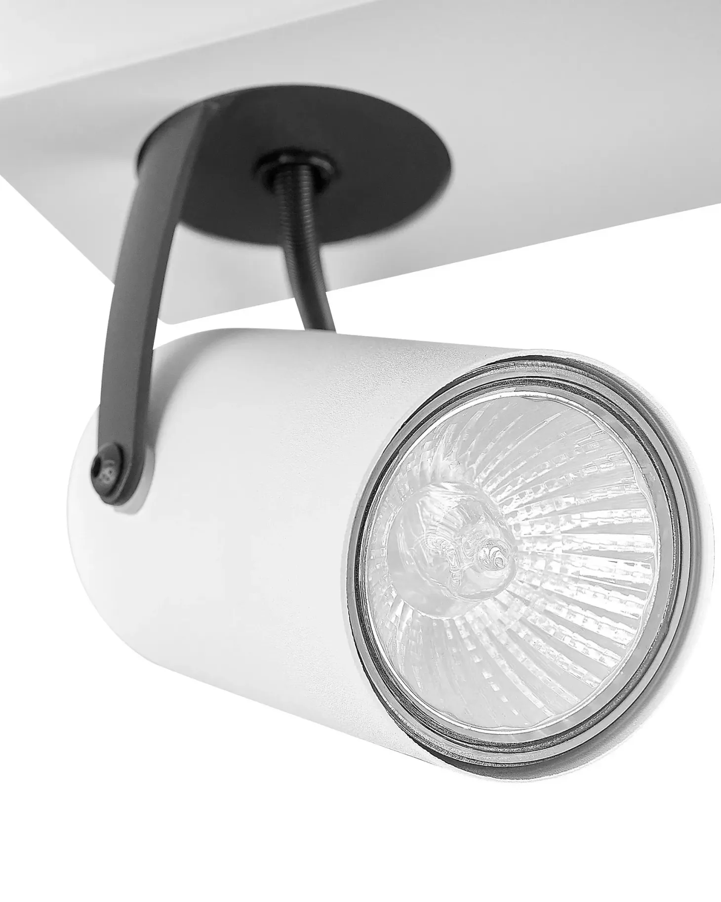 Lampa spot 3-punktowa KLIP Biały Metal Regulowana