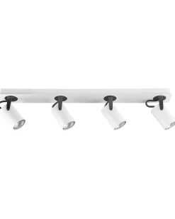 Lampa spot 4-punktowa KLIP Biały Metal Regulowana