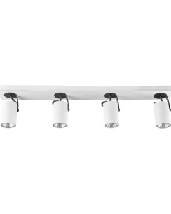 Lampa spot 4-punktowa KLIP Biały Metal Regulowana