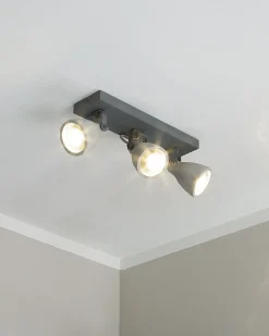 Lampa spot 3-punktowa MISTAGO Szary Beton Regulowana