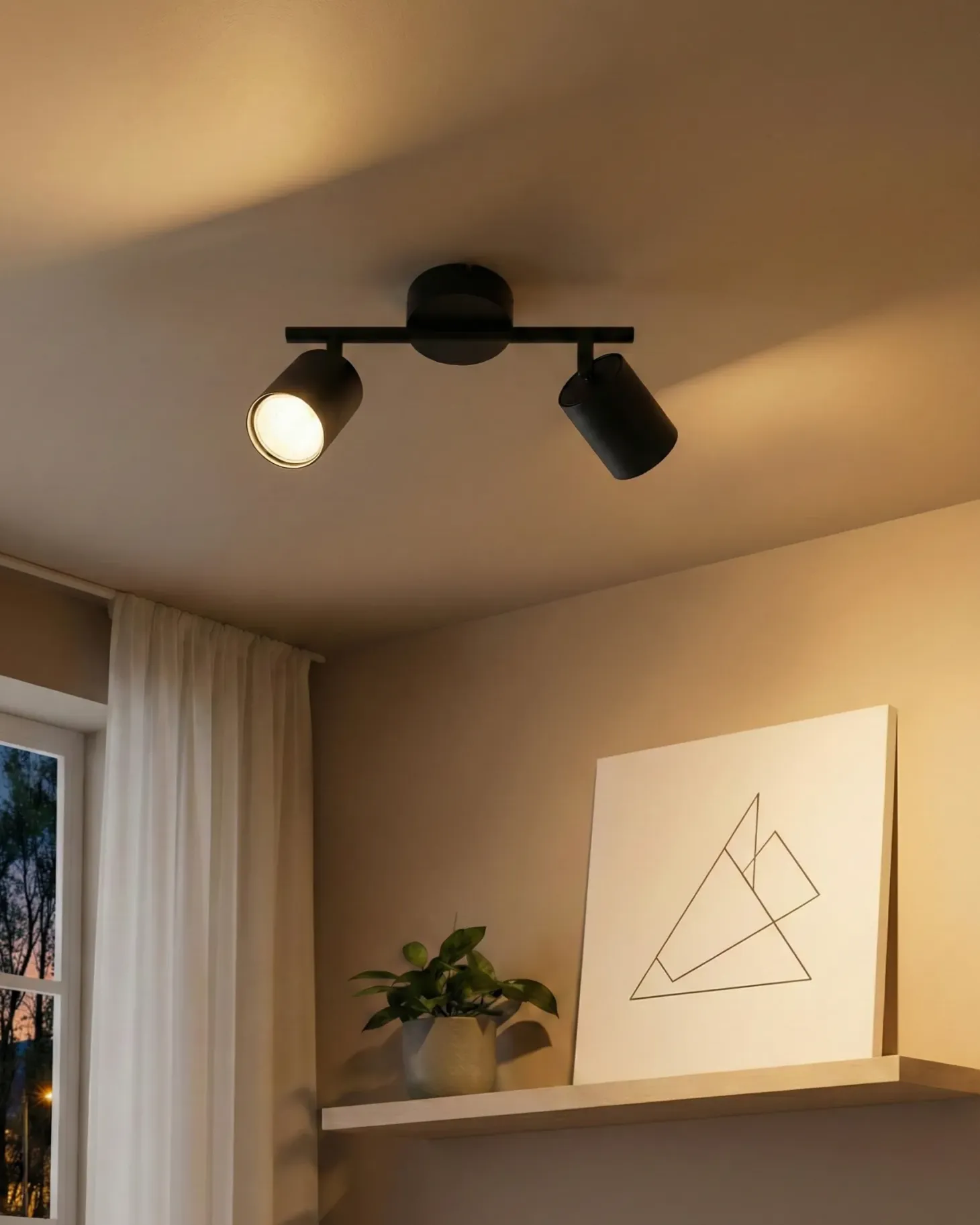Lampa spot 2-punktowa NYANDO Metal Czarny