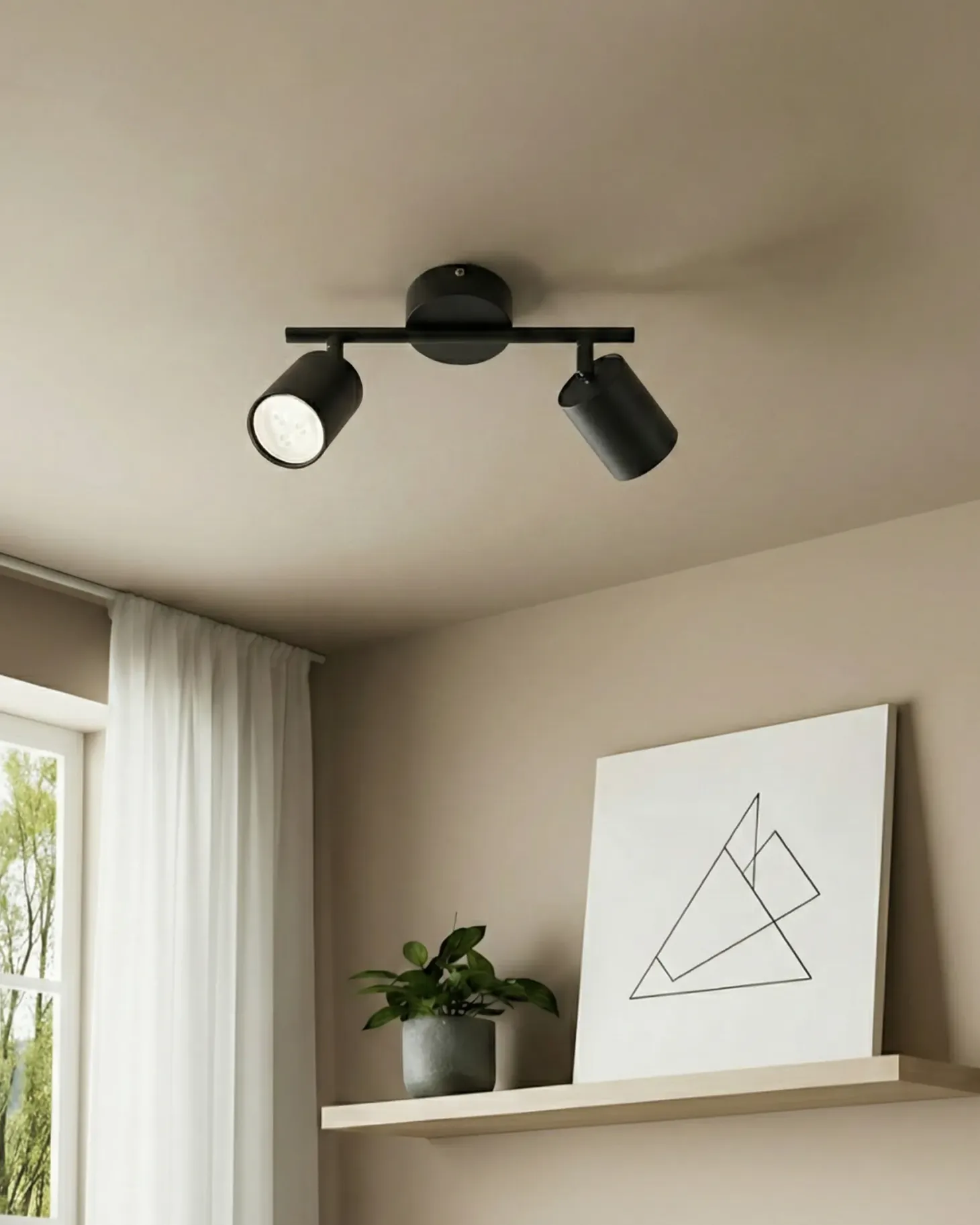 Lampa spot 2-punktowa NYANDO Metal Czarny