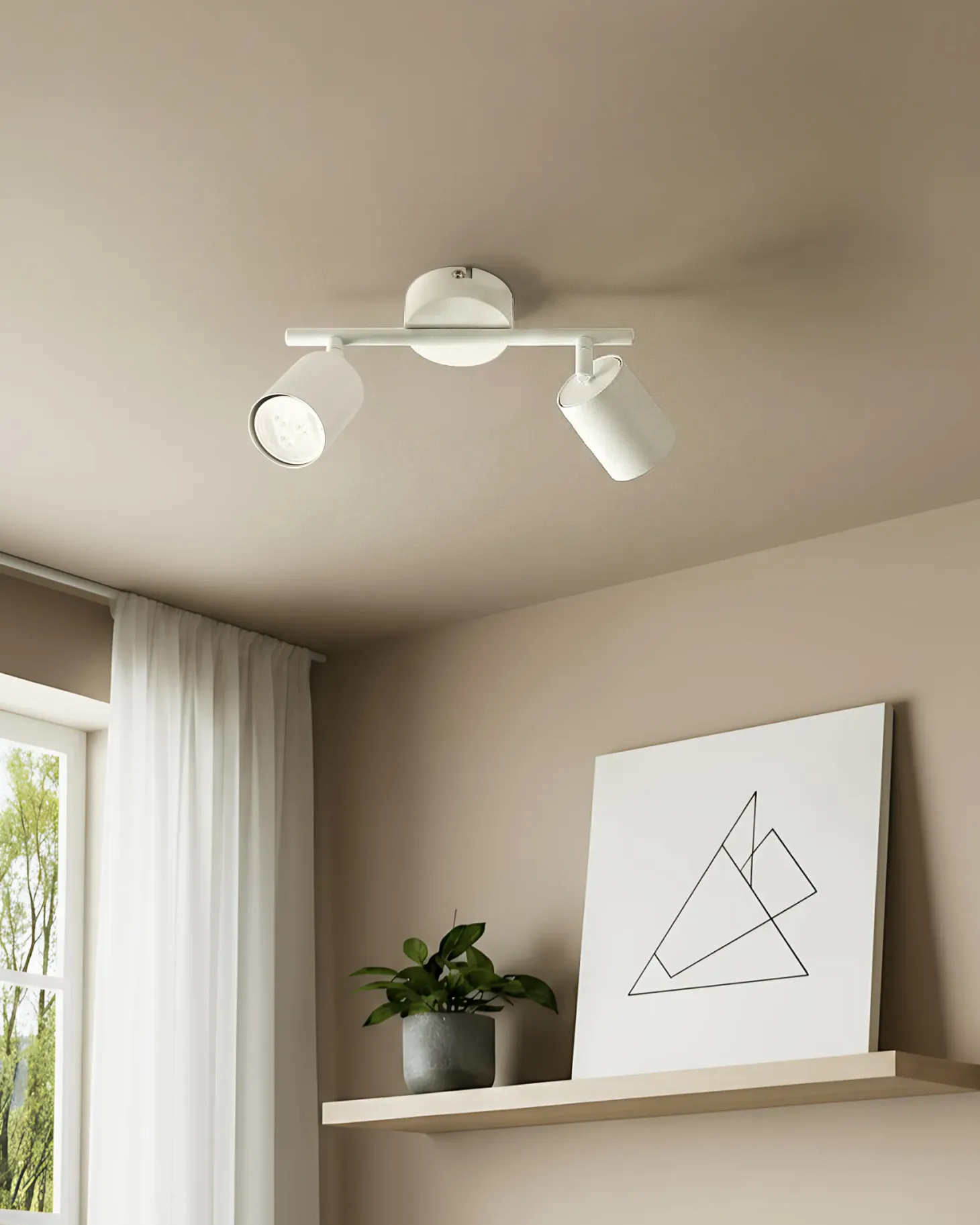 Lampa spot 2-punktowa NYANDO Metal Biały